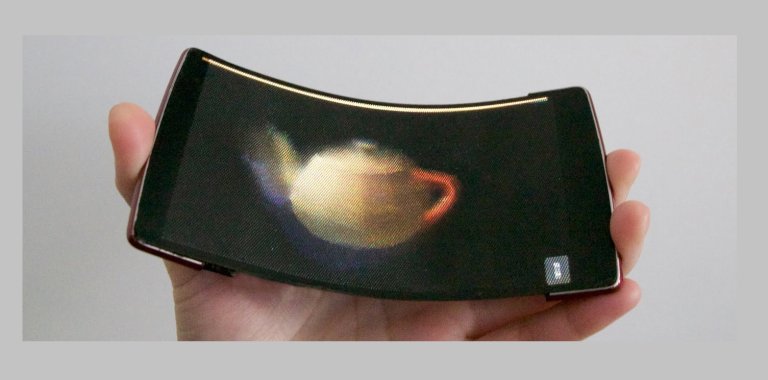 This is HoloFlex: A Flexible Holographic Smartphone