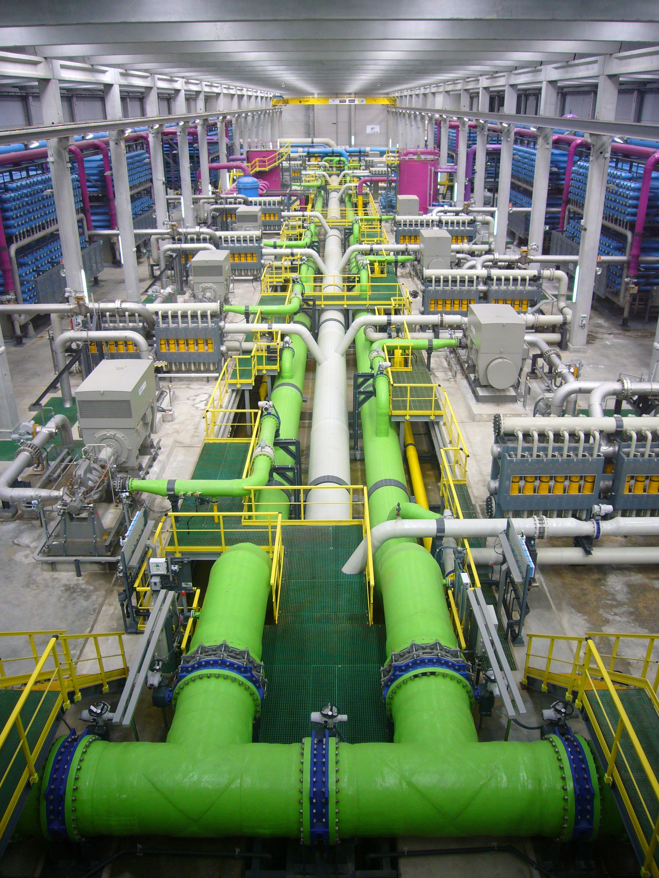 Reverse osmosis desalination plant in Barcelona, Spain. james Grellie/WikiMedia