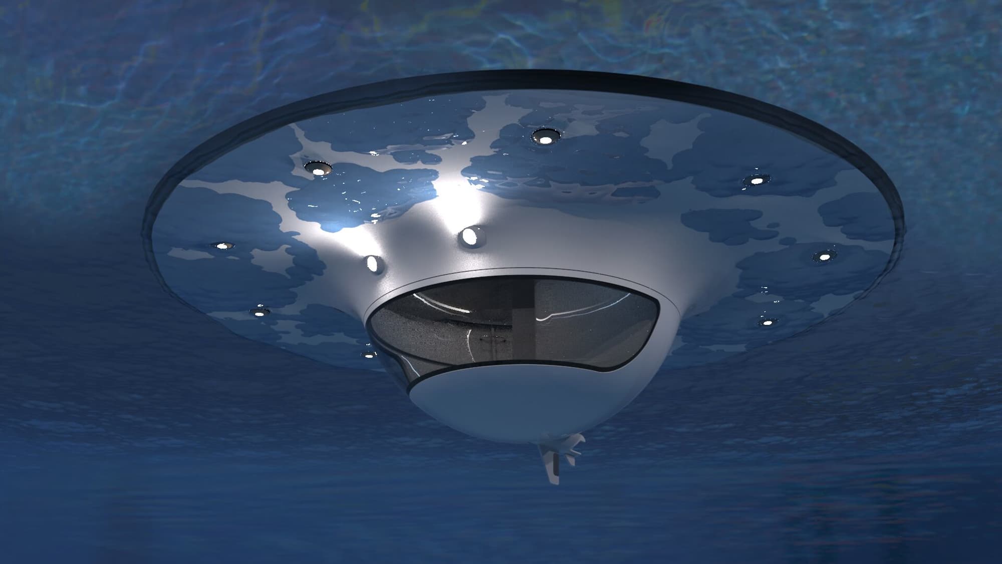 A 3D rendition of the UFO design by Jet Capsules. Credit: Jet Capsules.
