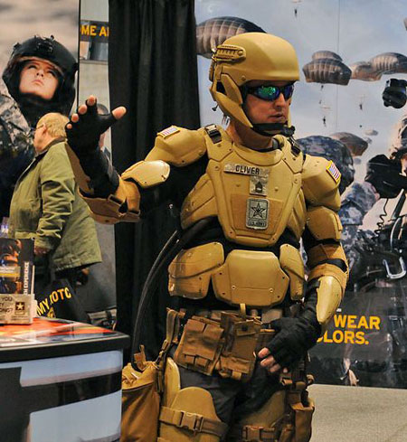 An initial design of the TALOS exoskeleton. Credit: Army