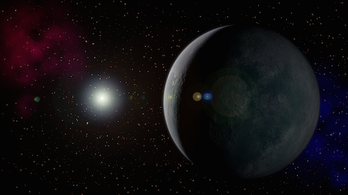 "Planet 9" lurking in the lonely marches of the outer Solar System. Credit: K. Gill
