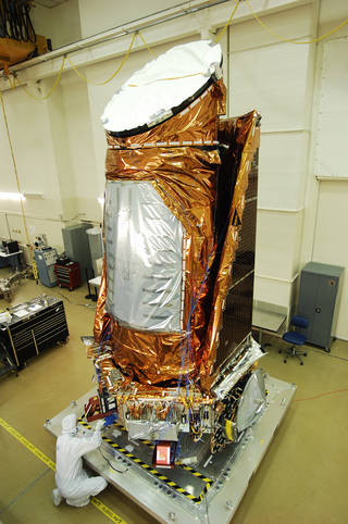 The Kepler space telescope, back when it was still being assembled. NASA.