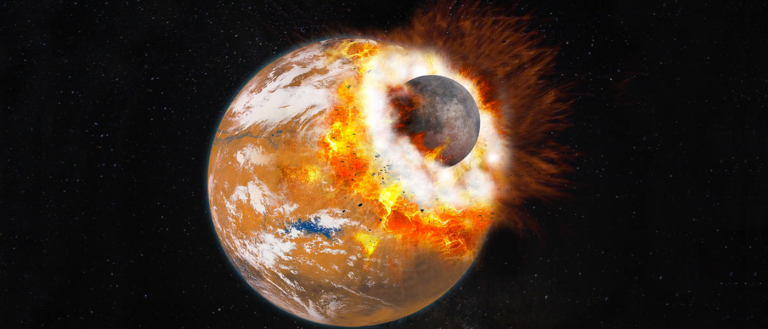 Little Big Splat: Giant Impact May Have Formed the Moons of Mars