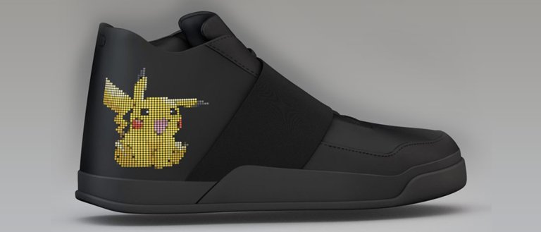 First Sneakers With Customizable LED Display Can Sync With Your Pokemon Go!