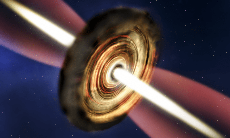 Artist's impression, MM1. Credit: A. Smith, Institute of Astronomy, Cambridge.