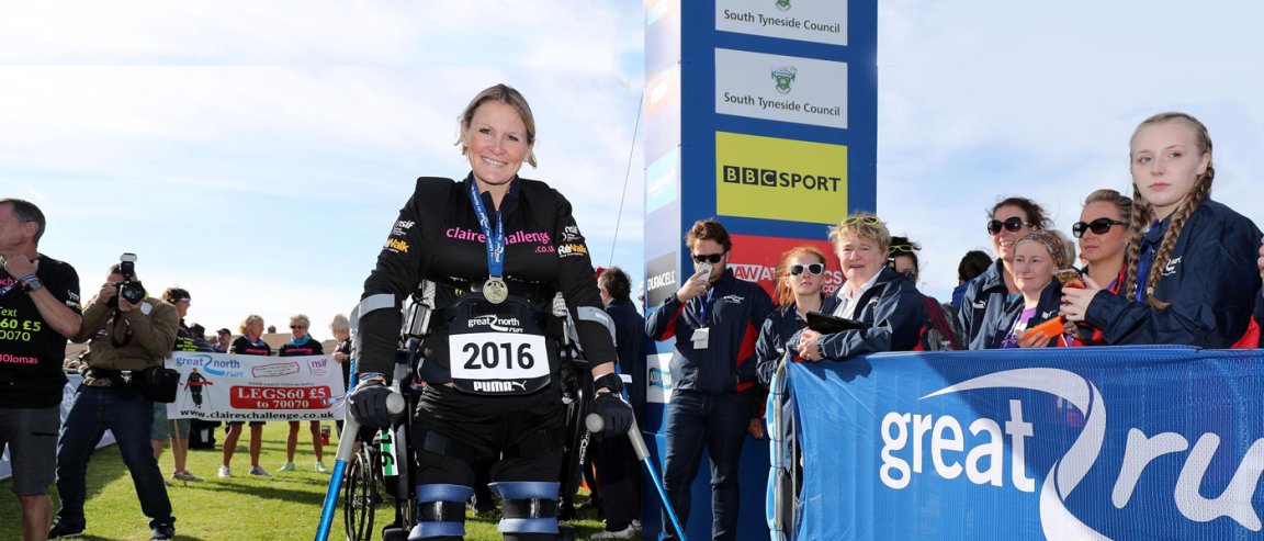 rewalk great north run inspiring robotics marathon