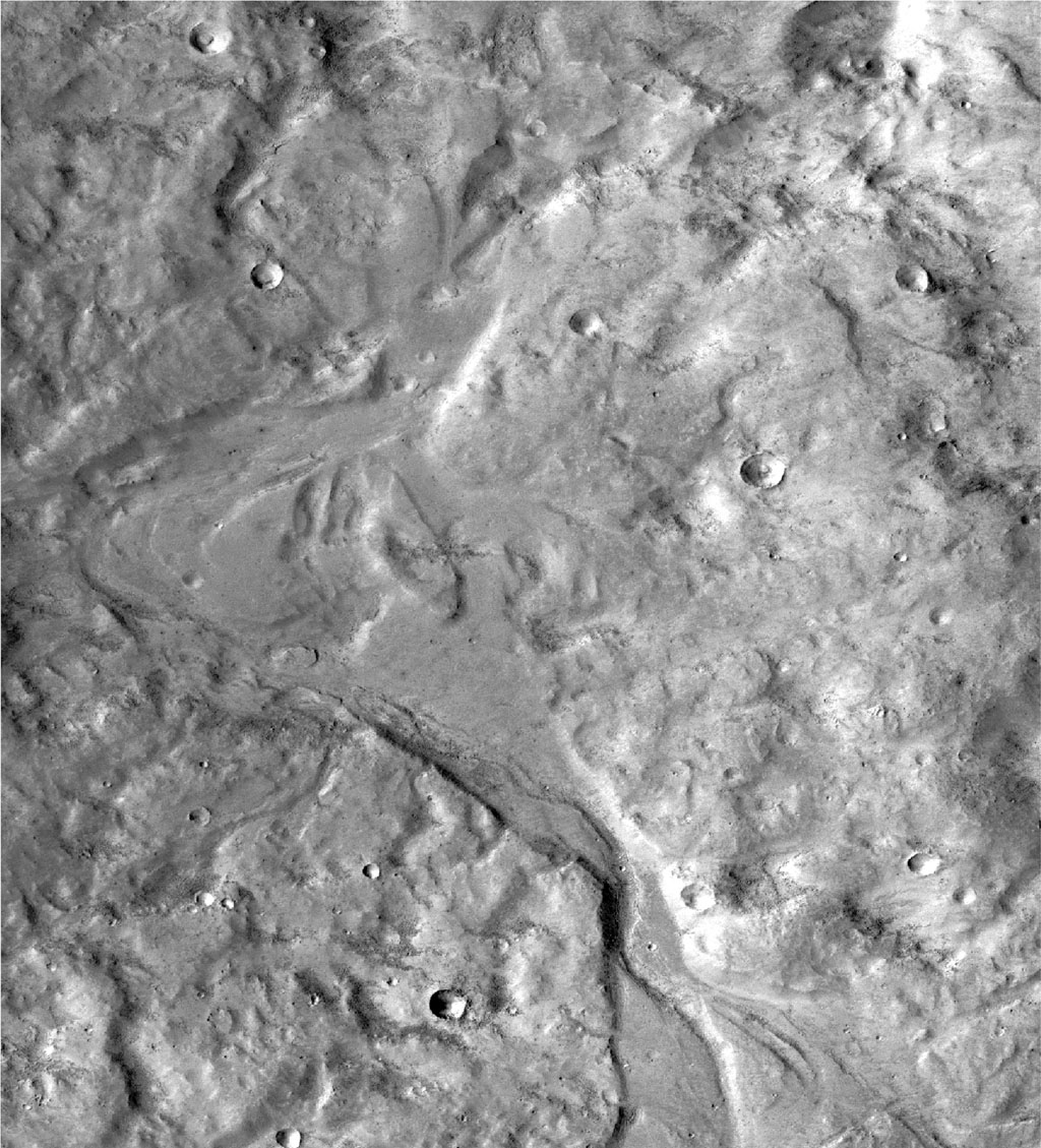 Traces of a Martian lake. NASA