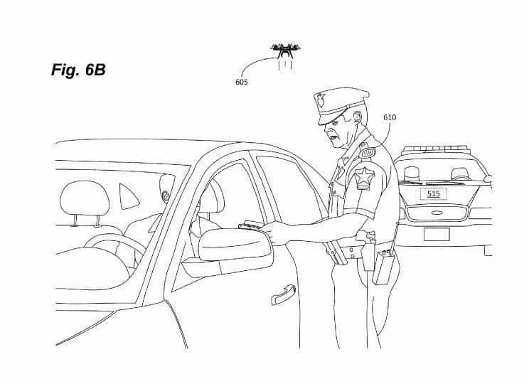 Amazon drone patent - police car