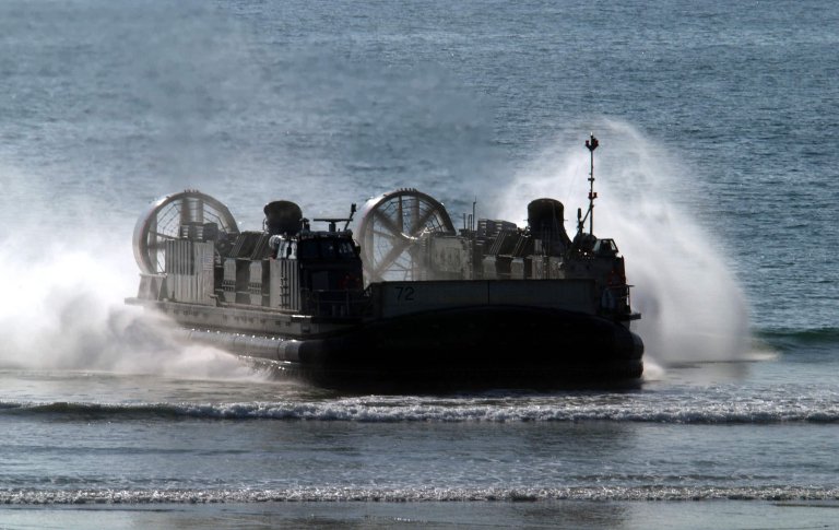 Watch the U.S. Marines’ Workhorse Hovercraft Fly Across Land and Sea