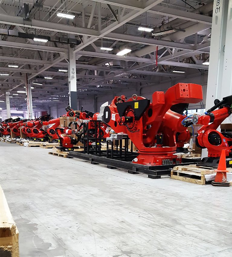 tesla kuka robotics model 3 automation