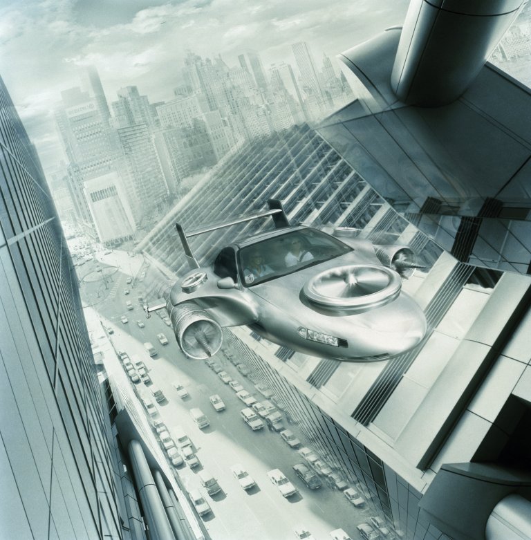 flying car invention futuristic tech