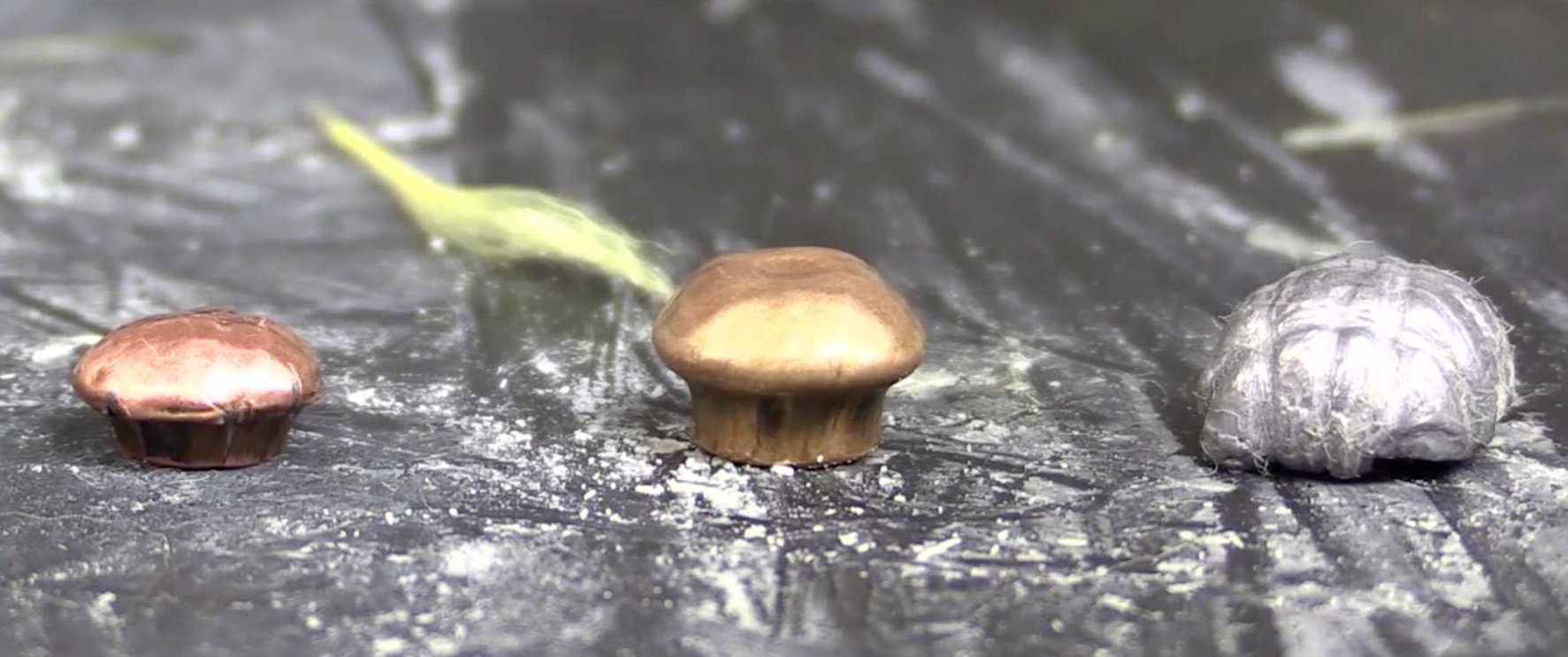 Bullets flattened during tests of Weir and Burke's prototype. Image credit: NBC/KUSA 9 News