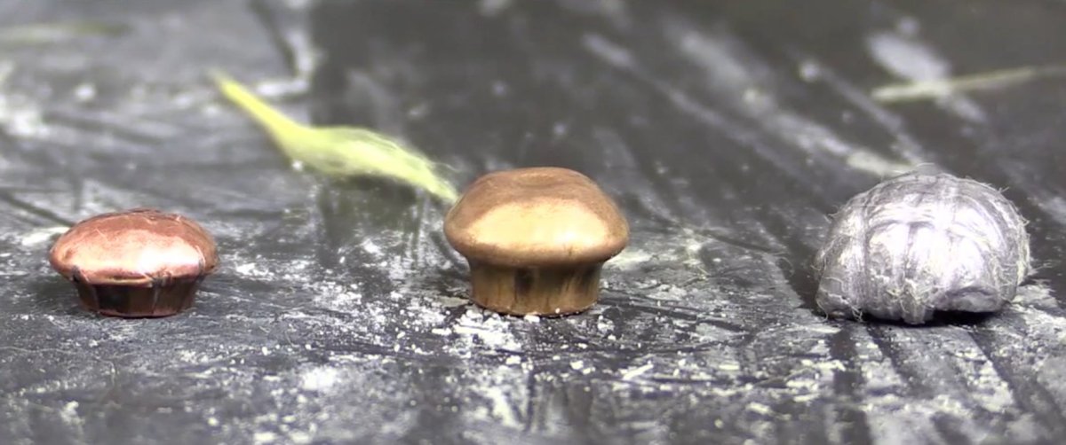 Bullets flattened during tests of Weir and Burke's prototype. Image credit: NBC/KUSA 9 News