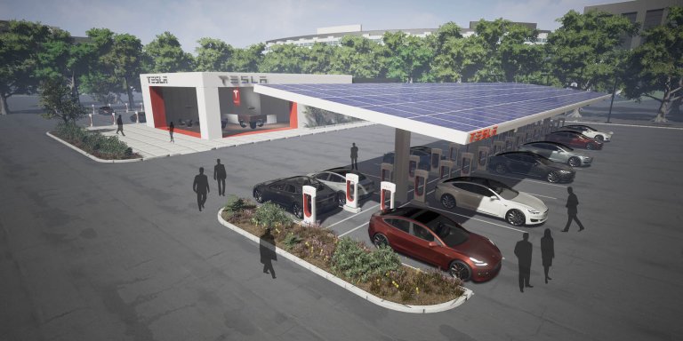 Tesla Patent Reveals Possible Plans for a New Battery Swapping Station