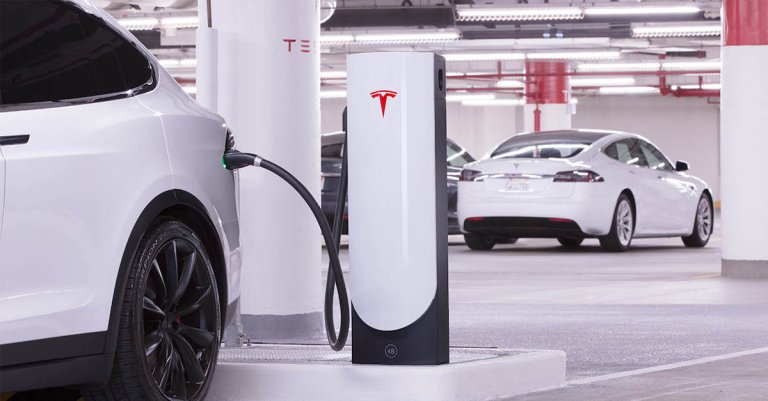 First Look: Tesla Just Unveiled Their Supercharger Stations Made for Cities