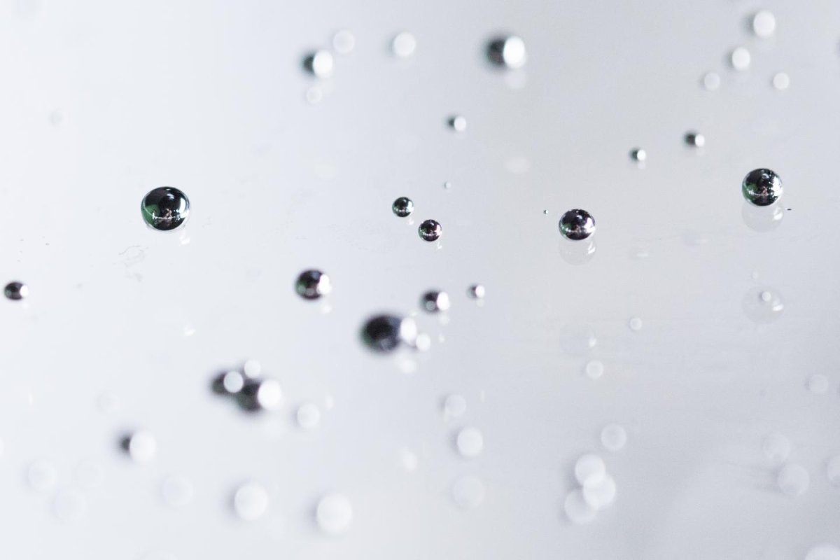 Liquid metal droplets. Image Credit: RMIT University