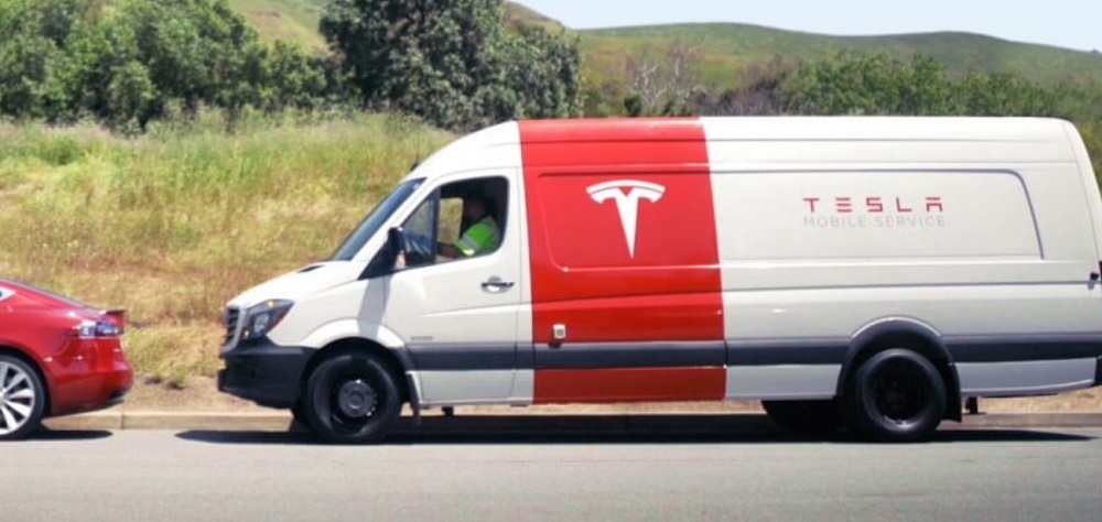 A shot of Tesla's Mobile Service Van. Image Credit: Tesla
