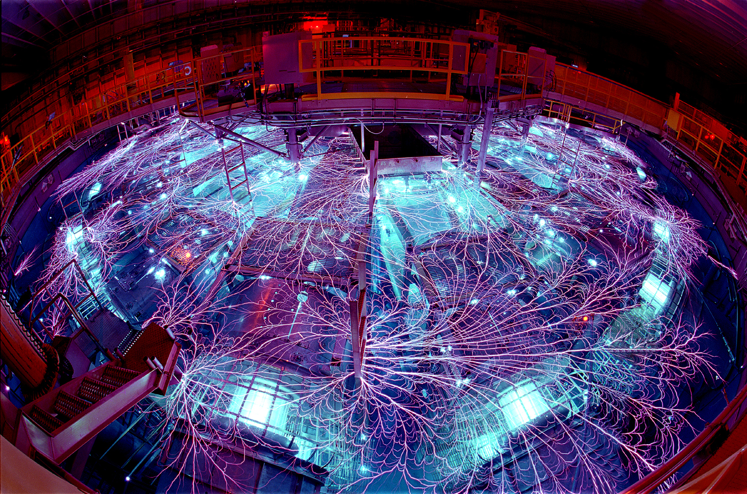 Electricity is studied at a physics research lab.