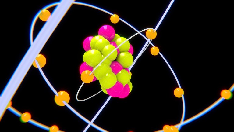 Protons are just one part of an atom's structure, seen here.