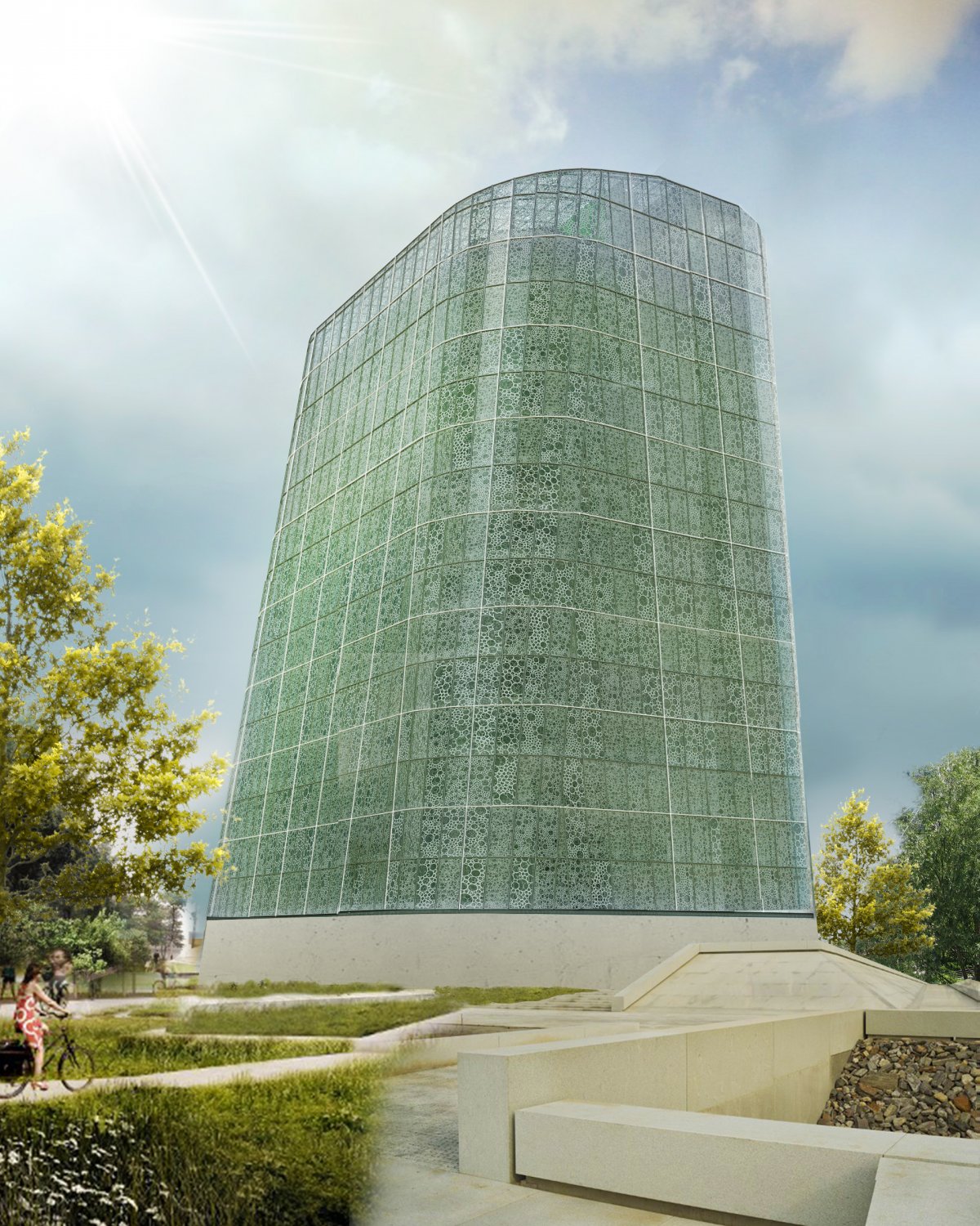 This building will produce approximately 550 tons of vegetables annually. Image Credit: Plantagon