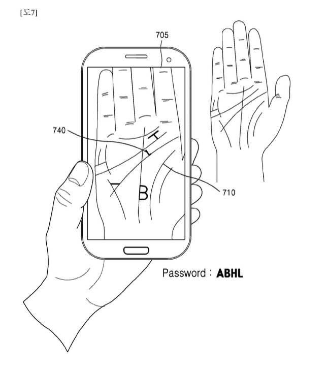 Samsung's palm recognition