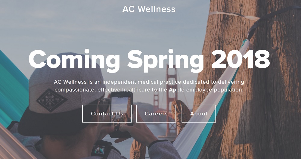 Homepage for Apple's AC Wellness. Image Credit: AC Wellness
