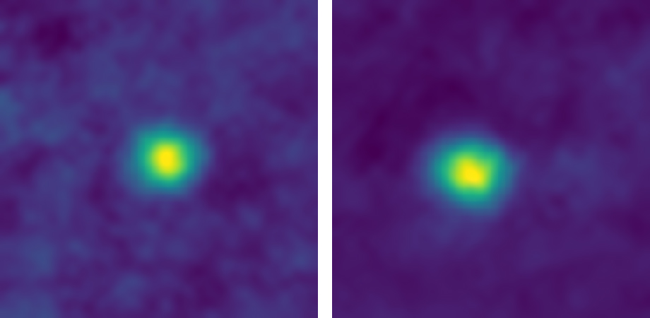 KBOs 2012 HZ84 (left) and 2012 HE85. Image credit: NASA/JHUAPL/SwRI