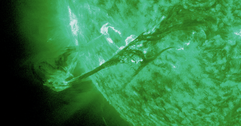 For the first time, astronomers have discovered a coronal mass ejection (CME), a spewing of plasma and energy, from a star that's not the Earth's Sun.