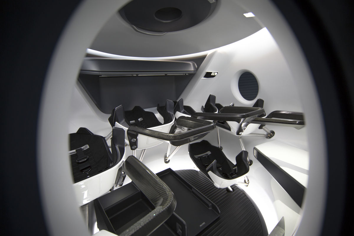 Interior of Nasa commercial crew craft