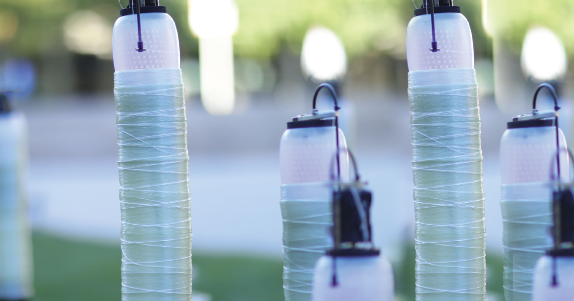 MIT researchers have created Fiberbots, autonomous robots that can weave fiberglass into tall tubes that we could one day use for construction projects.