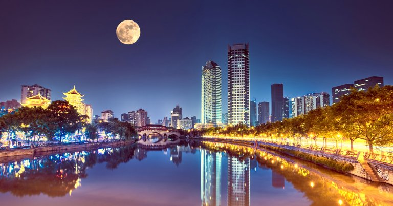 The Chinese city of Chengdu plans to launch an artificial moon into the sky to provide light during the night, eliminated the need for streetlights.