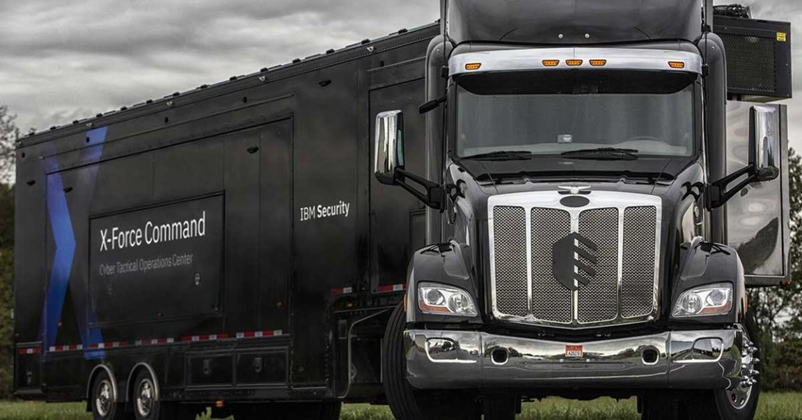 When a cybersecurity disaster strikes, IBM's cyberpunk new vehicle can roll up like a SWAT team of hackers, screech to a halt and deal with the intrusion.