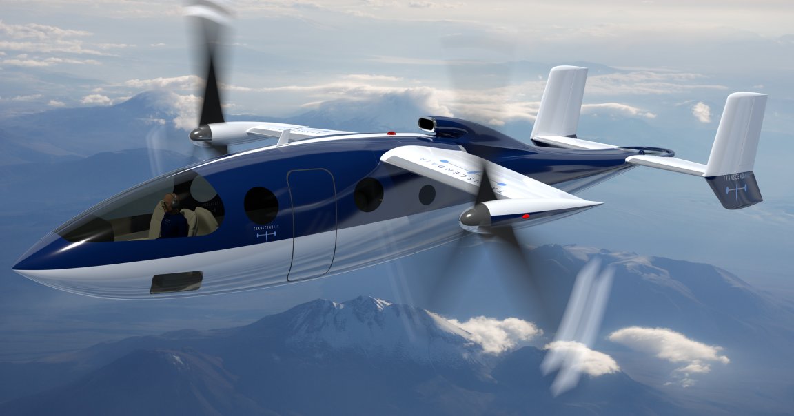 Transcend Air says its prototype aircraft could whisk a half-dozen passengers at a time between Boston and New York in less than 40 minutes.