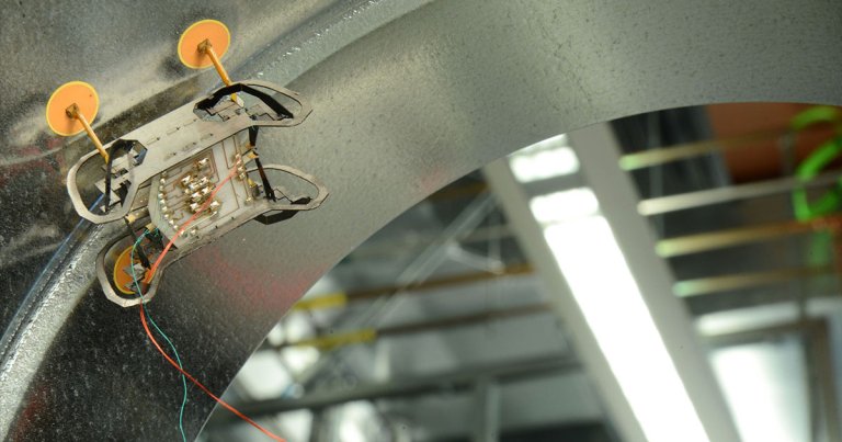 A team of Harvard researchers has created a tiny robot for Rolls-Royce that can climb in every direction, including upside down.