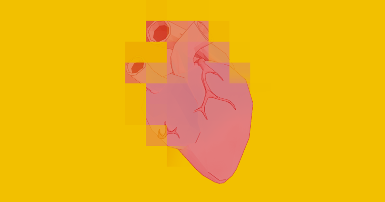 A stylized picture of a 3D-printed heart like one NASA wants to print in space.