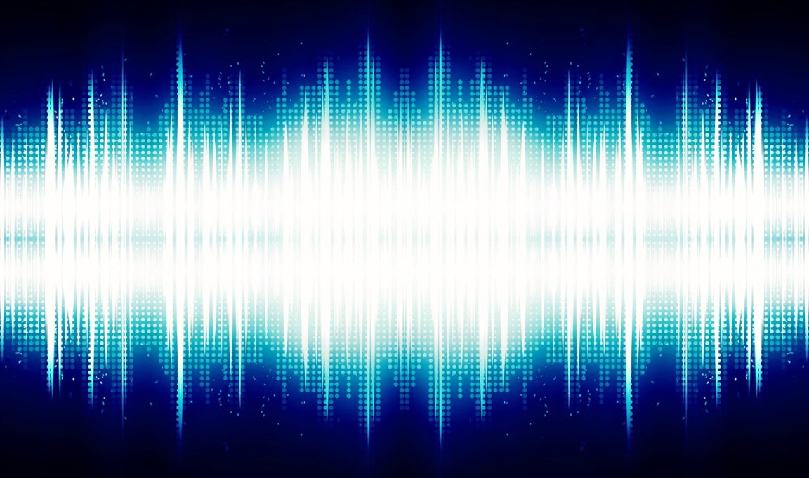 Sound waves depicting the use of Microsoft's silent voice command technology