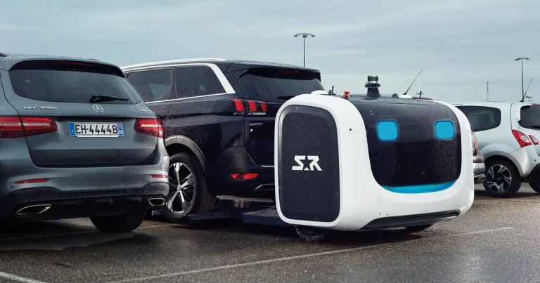 A UK airport is planning a three-month trial of robot valets that increase the number of available spaces by parking cars more closely together.