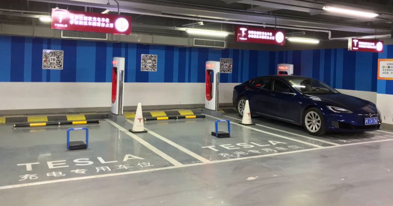 In China, Tesla has begun to add specially designed locks to parking spots to prevent Supercharger ICEing, the parking on non-EVs in Tesla charging spots.