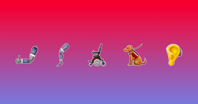The new emojis added to the global roster include prosthetic arms and other inclusive representation for people with disabilities.