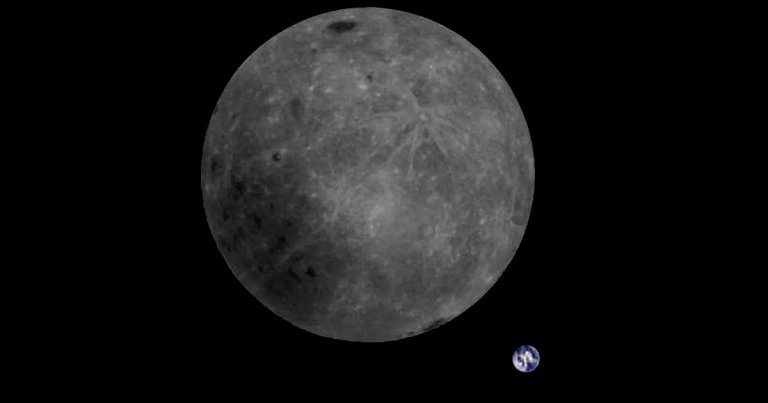 Beautiful New Photo Shows the Moon With Earth In the Background
