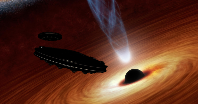 A new paper suggests that we could spot an alien civilization by looking for signs of starships powered by the radiation thrown off by small black hole.