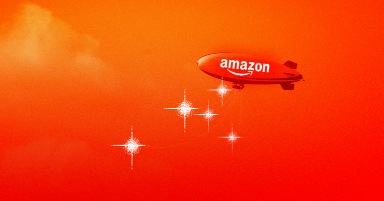 A video of a gigantic Amazon drone mothership blimp is making the rounds online. It's creepy and fun, but it's also completely fake.