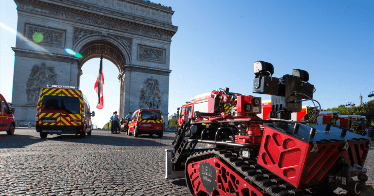When the Notre Dame blaze got too dangerous for humans to continue battling, the Paris Fire Brigade called in a firefighting robot named Colossus.