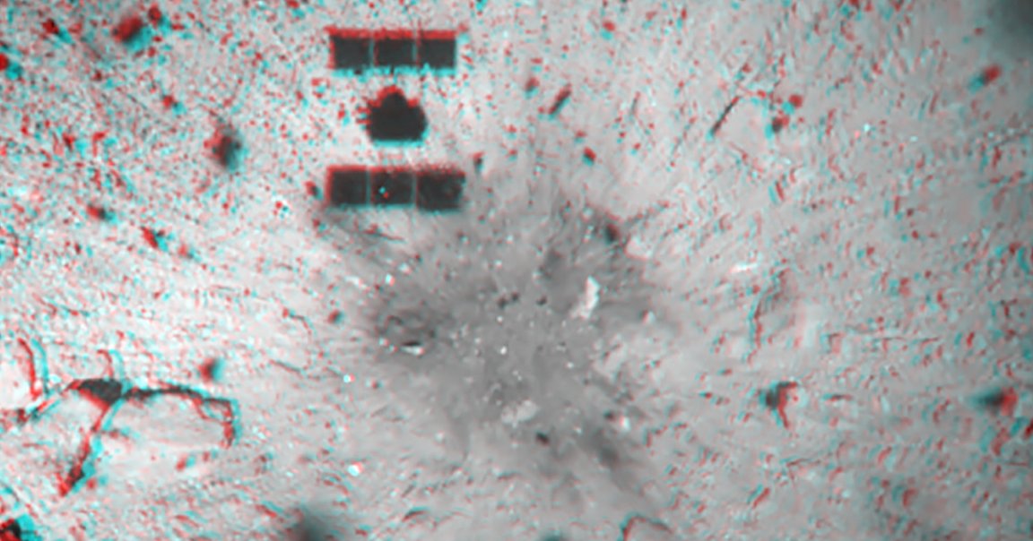 Japan's asteroid bomb created a crater much larger than expected, leading scientists to wonder if there's something they don't know about the asteroid.
