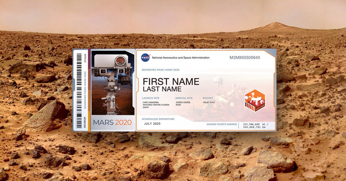 NASA is offering the public something truly unique: an opportunity to send thier names to the surface of Mars, "stenciled on chips."