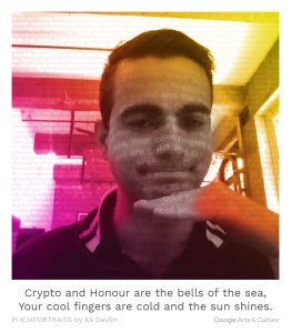 "Crypto and Honour are the bells of the sea, / Your cool fingers are cold and the sun shines."