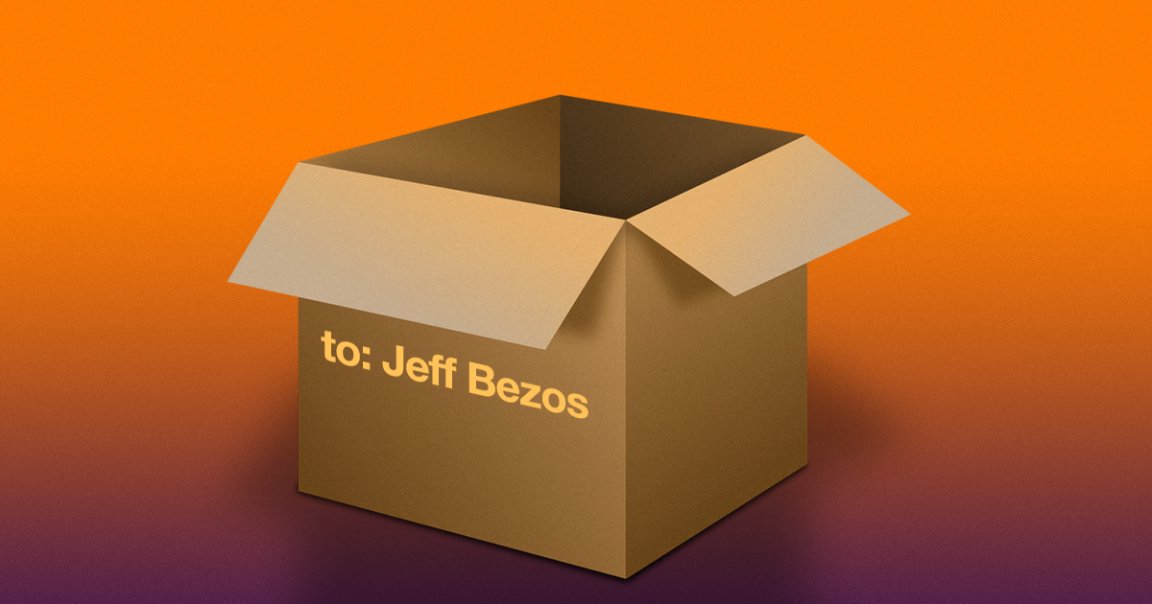 At an annual shareholder meeting, a disgruntled Amazon investor brought their package up to Jeff Bezos, complaining about how hard it was to return things.