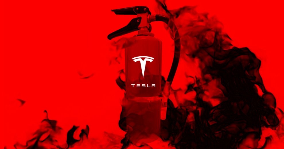 Tesla Fire Animation Tesla Releases Software Update to Stop Cars From Catching Fire