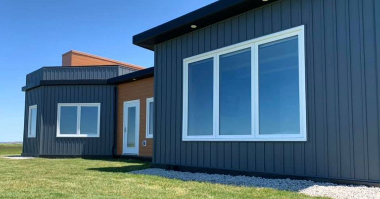 JD Composites used more than 600,000 recycled plastic bottles to construct this beachfront home in Meteghan River, Nova Scotia.