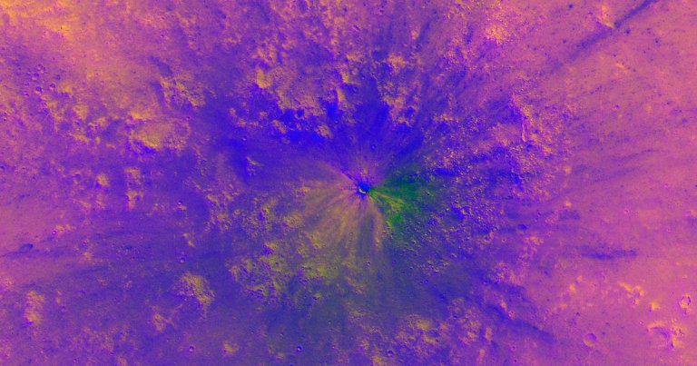 NASA recently spotted a brand new crater on the surface of Mars. The impact left a massive blue smudge that scientists think might be caused by exposed ice.